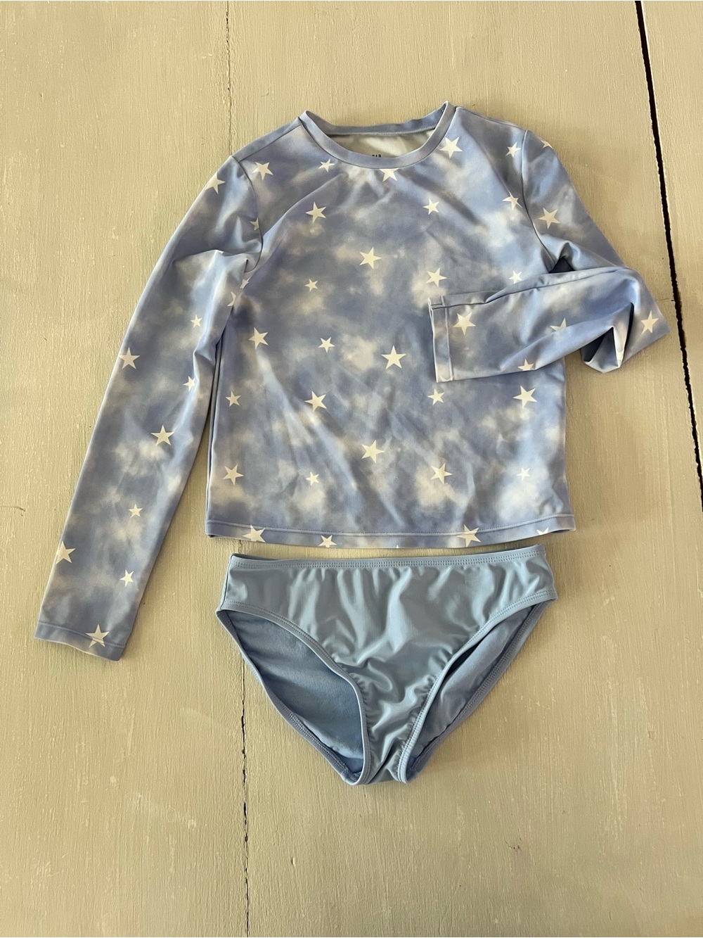 GAP Kids Blue Tie-Dye Star Rash Guard Swim Set XL